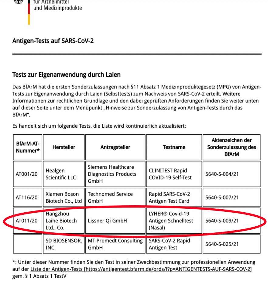 Lyher Novel Corona Antigen Schnelltest | Corona ...